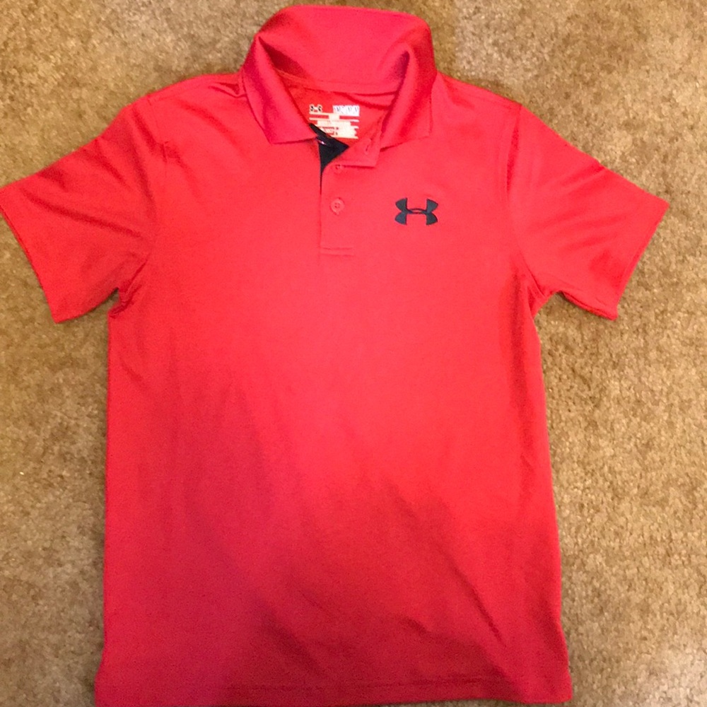 EUC Red Under Armour golf polo size medium